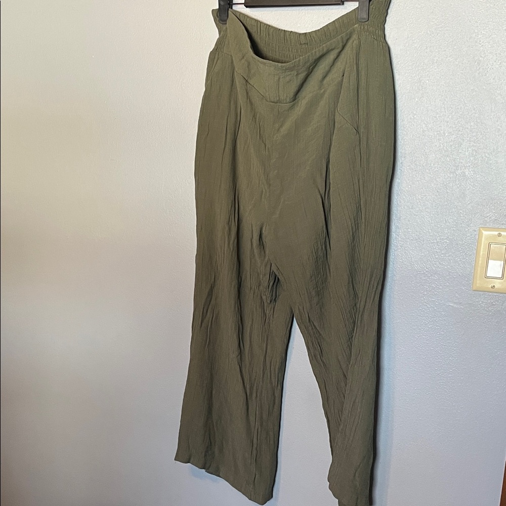 Nanette Lepore Olive Green Relaxed Chinos